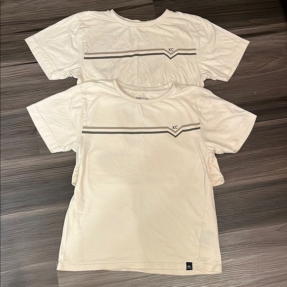 2 Kenneth Cole striped cotton t-shirts - Picture 1 of 7